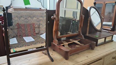 Lot 217 - 3 desktop mirrors in various styles