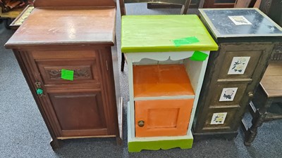Lot 222 - 3 small side cabinets in various styles
