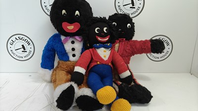 Lot 232 - 3 vintage golliwog dolls