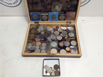 Lot 125 - Wooden Box Of Coins