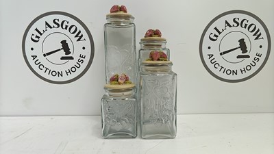 Lot 117 - 4 assorted jars with berry themed lids