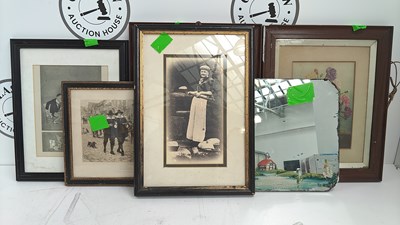 Lot 145 - Bundle of vintage pictures, mirrors and photos