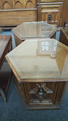 Lot 210 - 2 hexagonal side tables