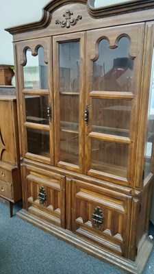 Lot 225 - Large glazed top display cabinet