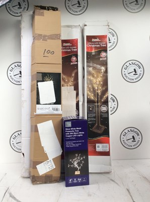 Lot 206 - Five Decorative Christmas Light Up Trees