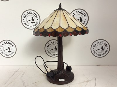 Lot 82 - Lamp With A Tiffany Style Lampshade