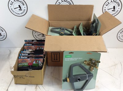Lot 43 - Qty Of Adjustable Heavy Duty Pulse Sprinkler Sets & Qty Of 4 Way Hose Splitters