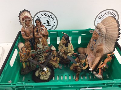 Lot 323 - Qty Of Native American Statues