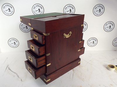 Lot 142 - Davenport Military Campaign Desk Chest