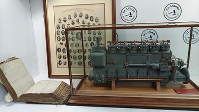 Lot 133 - British polar engine type m46m by Sinclair model engineering made in Glasgow with photos and ledger "the bergins launch and engine co."