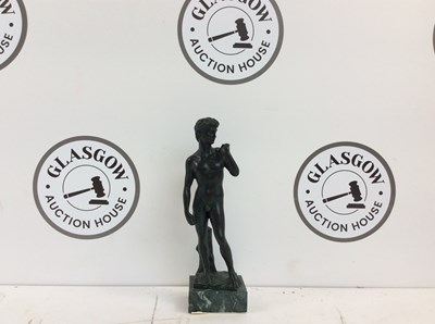 Lot 91 - Statue of David by Michelangelo entirely hand made with the antique “lost wax process”