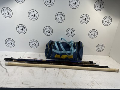 Lot 153 - Bundle Of Fishing Gear, Including Blue duffel
