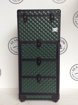 Lot 134 - Green Large trolley make-up case