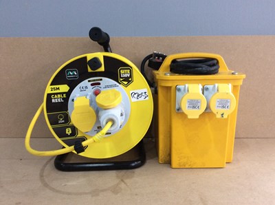 Lot 25 - 110v Transformer With 25M Extension Reel
