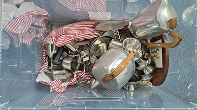 Lot 339 - Box containing misc metalware