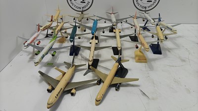 Lot 2 - Qty of Model Airplanes with stands