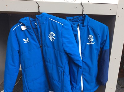 Lot 143 - Two Kids Rangers FC Puffa Jackets