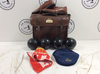 Lot 237 - Set Of Lawn Bowls & Case