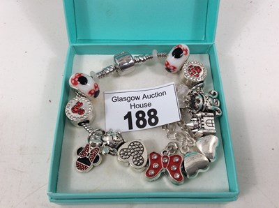 Lot 188 - Charm bracelet in display box