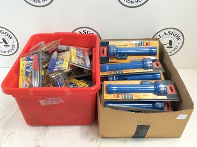 Lot 63 - Qty of flashlights and colouring pens