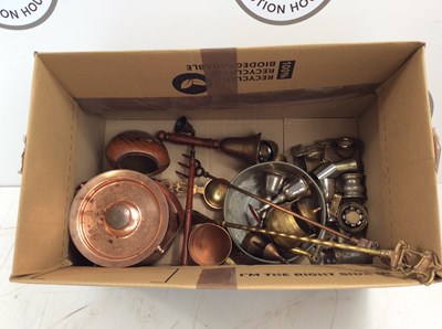 Lot 245 - Qty Of Brass & EPNS Items