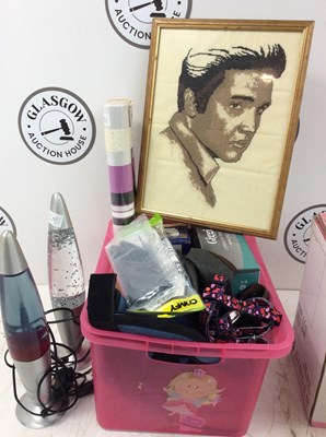 Lot 194 - Box Of Misc inc lava lamps