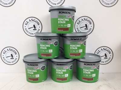 Lot 60 - 6x 5Ltr Fencing Stain - Medium Oak