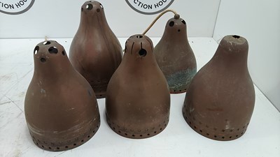 Lot 74 - Bundle of copper light shades