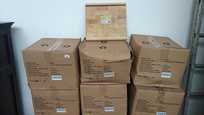 Lot 231 - 12 boxes of heavy bamboo chopping boards