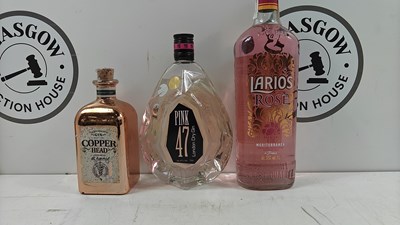 Lot 100 - 3 bottles of gin