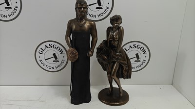 Lot 76 - 2 large heavy figurines