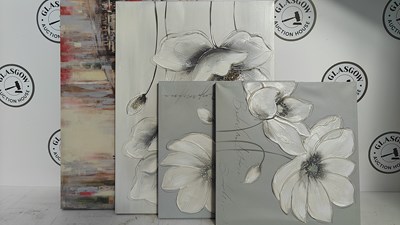 Lot 137 - 4 canvas art pictures