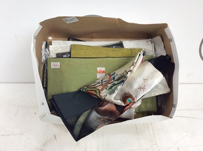 Lot 184 - Box of Oriental Embroidery & Silks