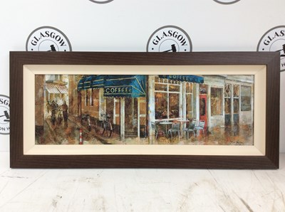 Lot 141 - Signed Painting Of Coffee Shop