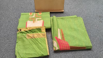 Lot 22 - 2 church lectuern banners, alter cover, runner and lectern