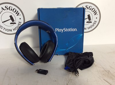 Lot 97 - Sony PlayStation gold wireless headset