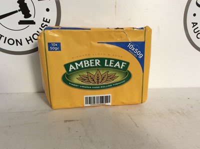 Lot 154 - 10x50g pouches of amber leaf tabacco