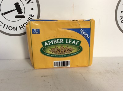 Lot 151 - 10x50g pouches of amber leaf tobacco
