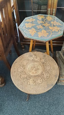 Lot 240 - 2 vintage carved tables
