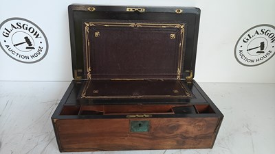 Lot 216 - Vintage wooden writing slope