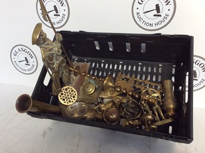 Lot 155 - Large crate of brass