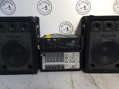 Lot 57 - PA system with 2 speakers UnTested