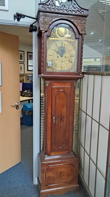 Lot 234 - Grandfather clock by John dobbie Glasgow with key