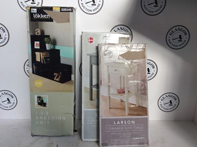 Lot 63 - 2 Side Tables With 3 Tier Unit