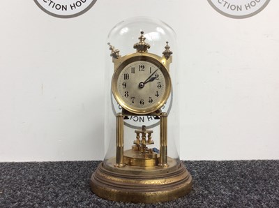 Lot 87 - Mantle Clock In Glass Globe