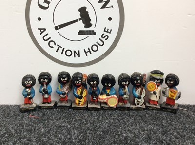 Lot 83 - Painted Chalkware Robertson Golly Band Figures