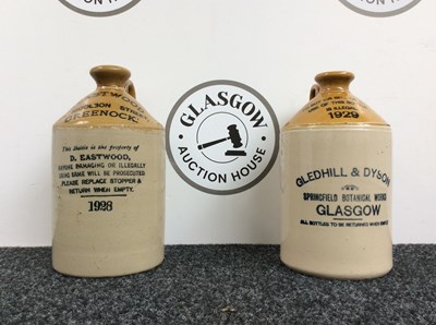 Lot 80 - Two Glasgow Stoneware Flagons