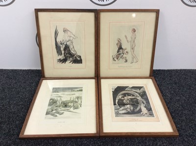 Lot 135 - Four Prints Of WW1 Scenes By Louis Raemaekers