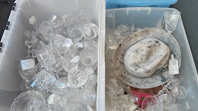 Lot 241 - 2 boxes mixed glass or ceramics