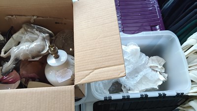 Lot 210 - 2 boxes mixed glass or ceramics